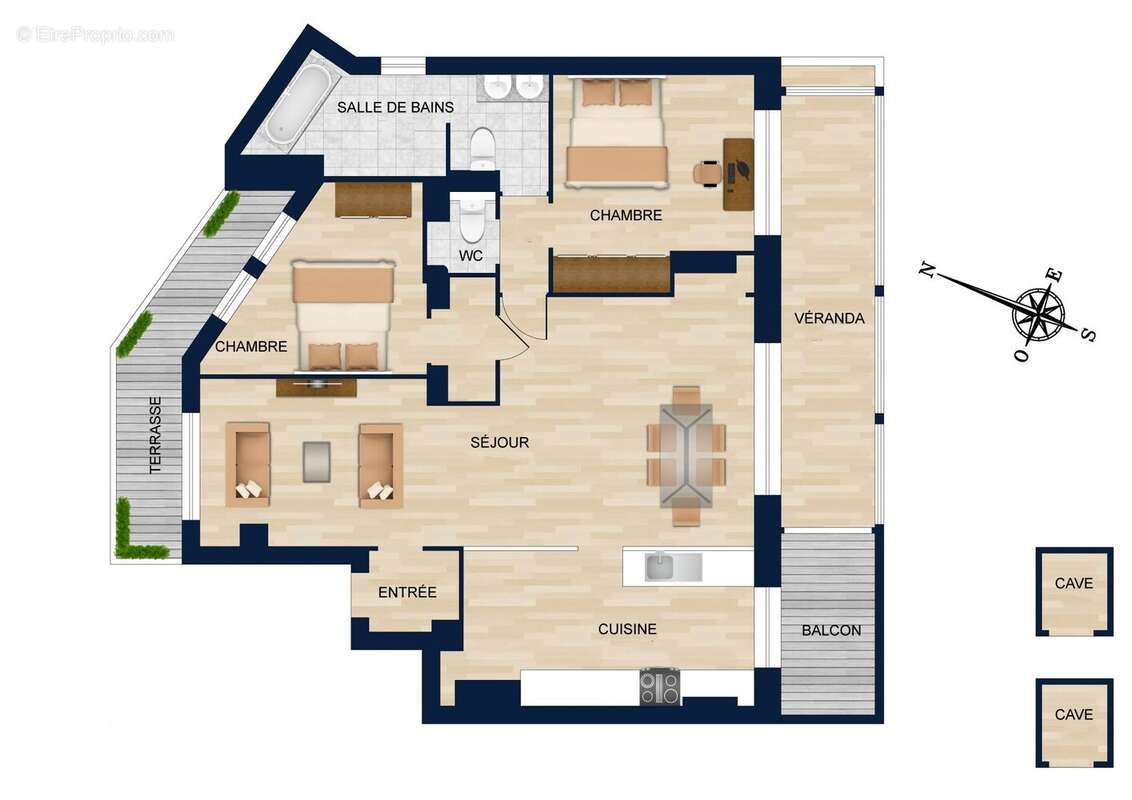 Appartement à PARIS-19E