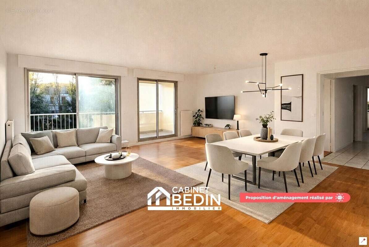 Appartement 93 m² à Bordeaux  - photo 2