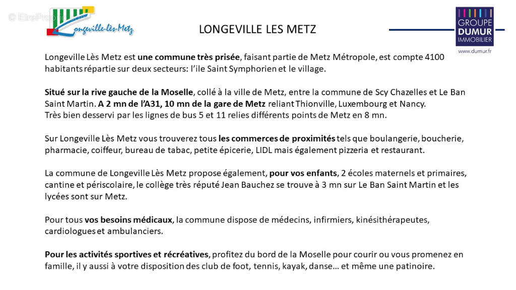 Appartement à LONGEVILLE-LES-METZ