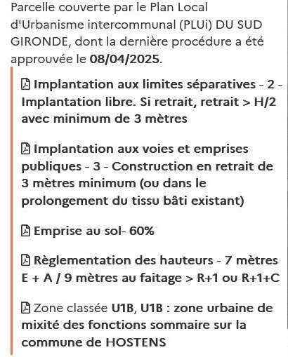 Terrain à HOSTENS