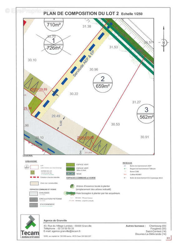 Terrain a batir de 659 m² le val saint pere - photo 2