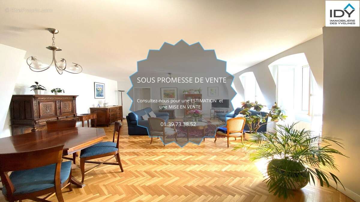 SAINT GERMAIN EN LAYE CENTRE. Appartement 5 pièces dernier étage ascenseur - photo 2