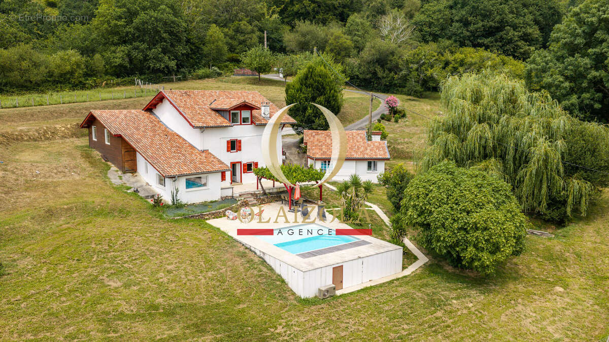 LOUHOSSOA - Ferme basque rénovée avec piscine, 4 hectares et vue montagne - photo 18