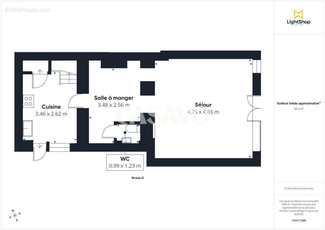Appartement à PARIS-1E