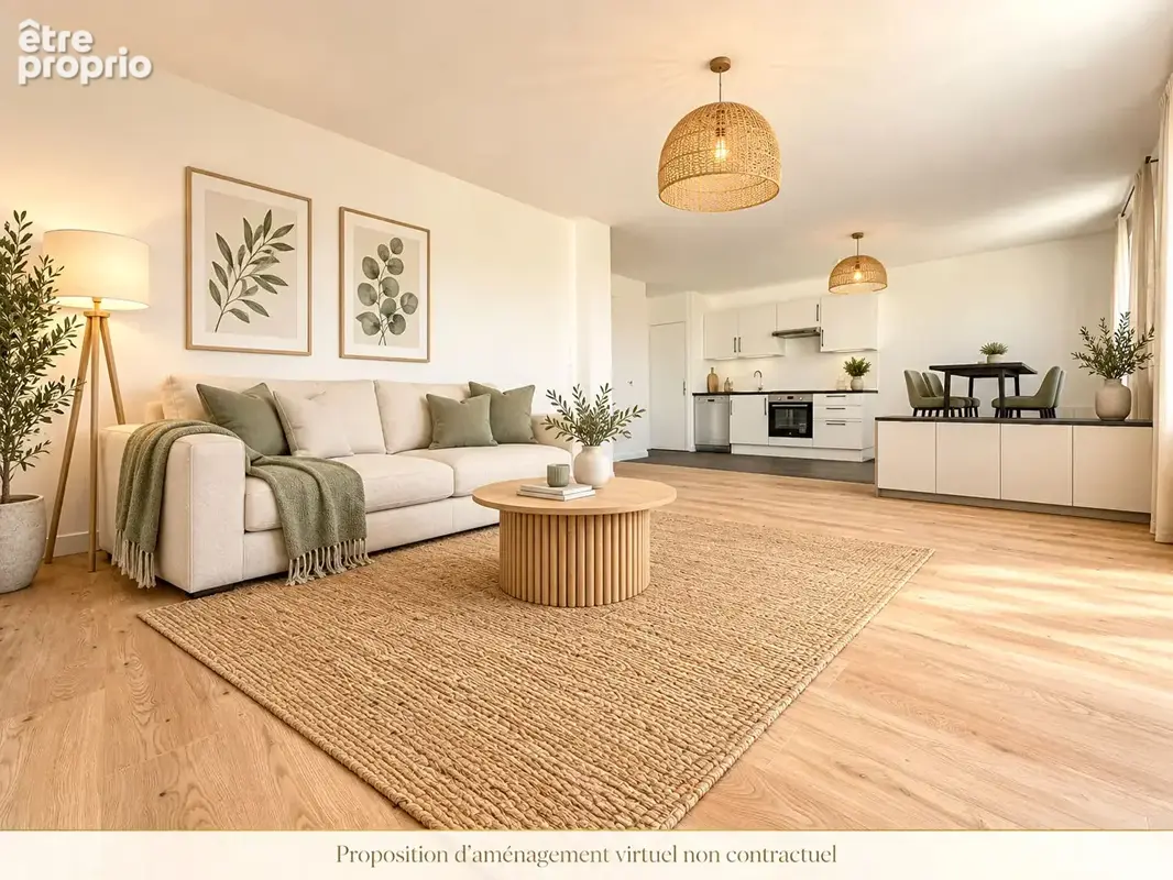 Talant : grand t3 renove terrasse et garage - photo 4