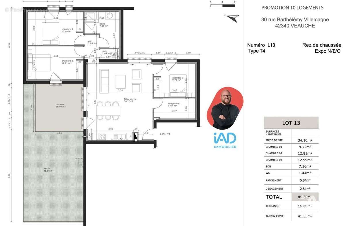 Photo 9 - Appartement à VEAUCHE