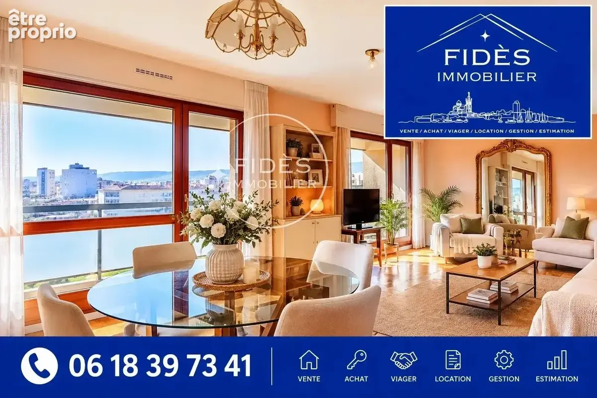 Marseille 6e – Castellane  T4 traversant de 114 m² – 7e étage – Deux balcons – Vue dégagée - photo 10