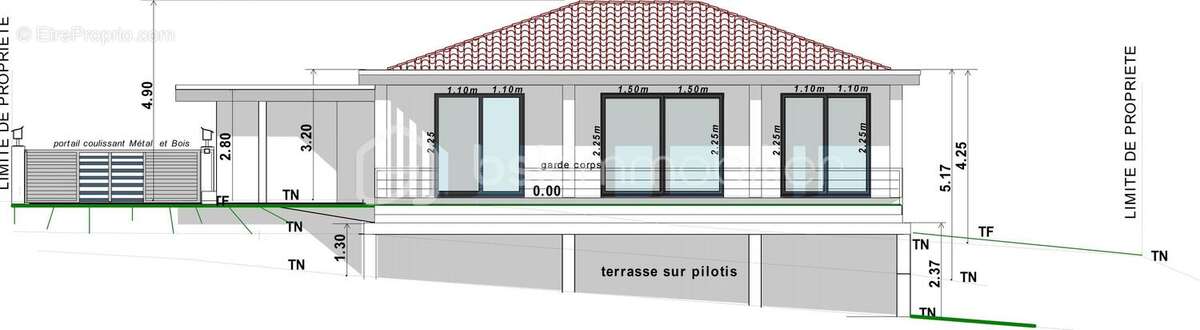Terrain de 843 m² avec projet de maison (permis purgé, fondations réalisées) – Vue panoramique plein sud - photo 5