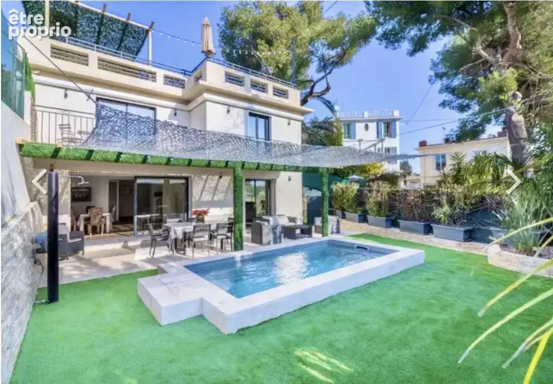 Cannes centre bas petit juas villa refaite t6 vue mer 200m2 roof top piscine possible 10% de rentabilité - photo 4