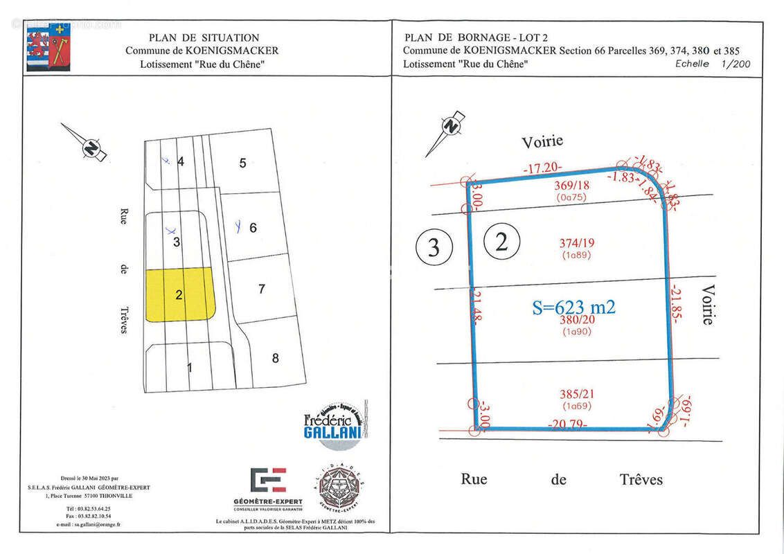 Terrain Koenigsmacker 623 m2 lot 2 - photo 2