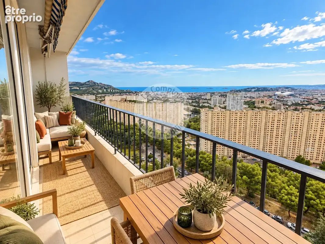 Super rouviere: type 2 en etage eleve avec vue mer - photo 2