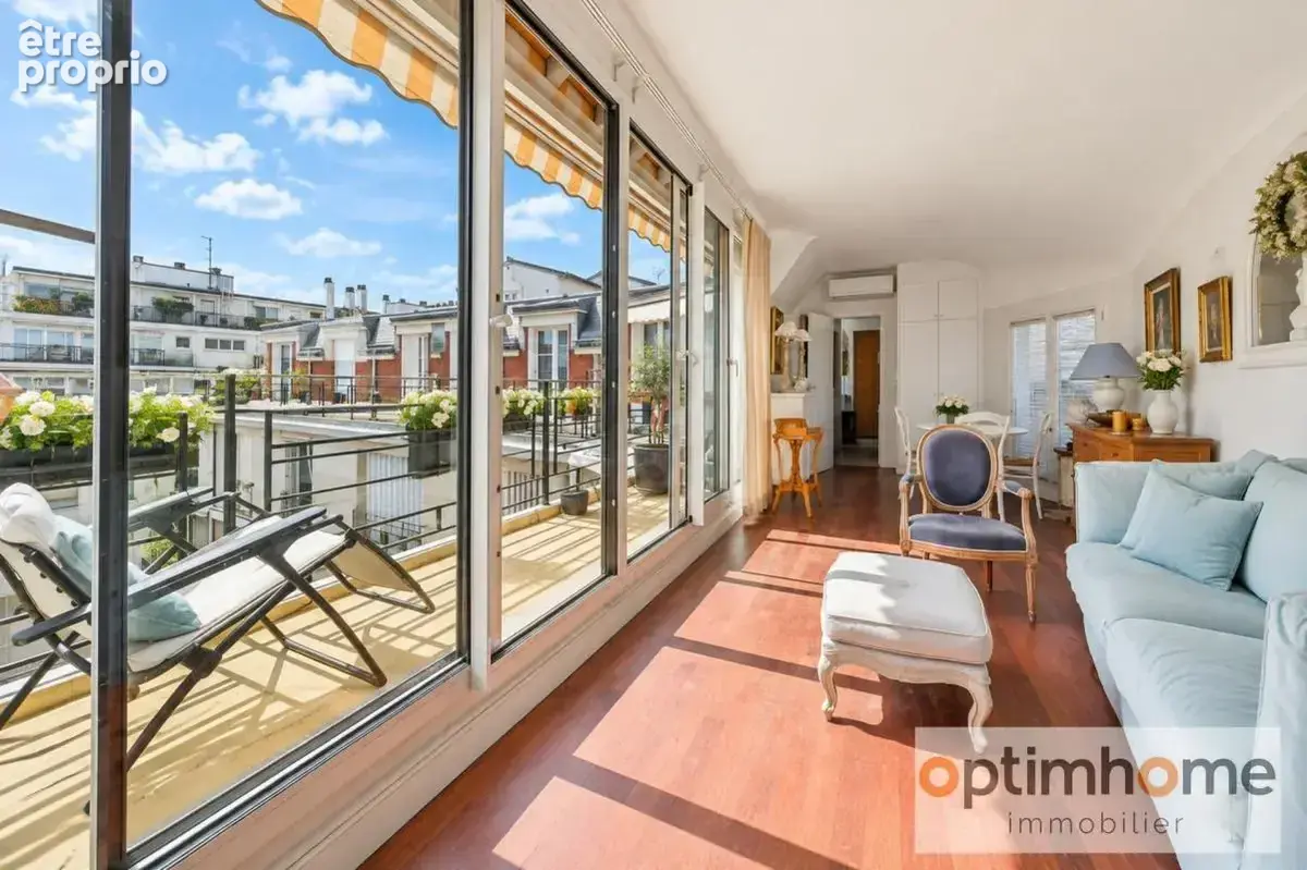 Appartement à vendre 2 pièces - auteuil / jasmin - paris xvième -  dernier étage – grand balcon – vue dégagée - photo 3