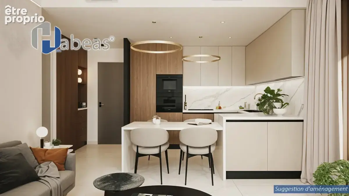 Appartement T2 de 42.75 m² avec Jardin de 14.55 m² , Terrasse de 8.65 m² et Parking - photo 3