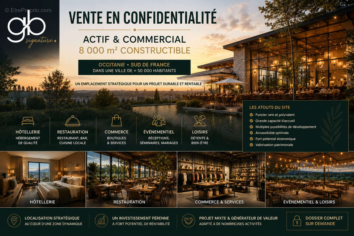 Actif immobilier et commercial   8 000 m2 constructibles   occitanie   sud de la france   murs et fonds de com - photo 3