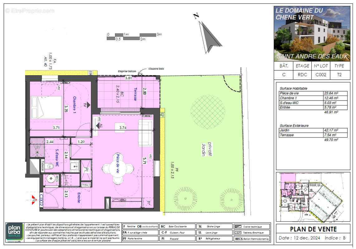 Appartement à SAINT-ANDRE-DES-EAUX