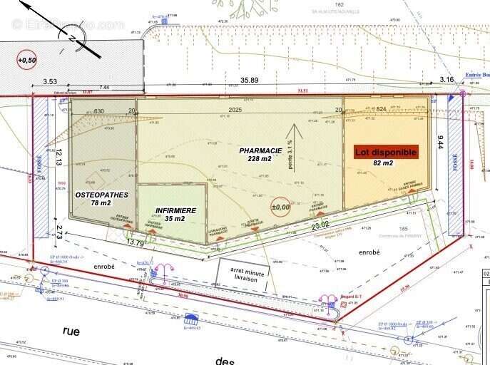 PLAN DE MASSE 1 - Commerce à FIRMINY
