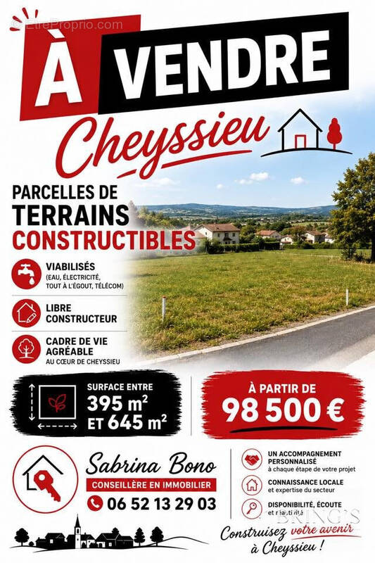 Terrain à CHEYSSIEU