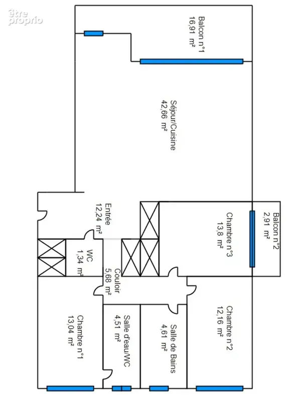 Cannes Tassigny - appartement 4p 110 m2 refait à neuf - dernier étage - photo 18