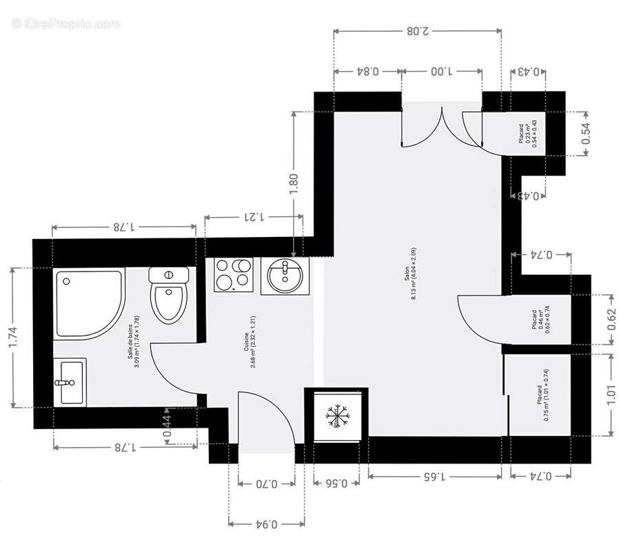Appartement à PARIS-20E