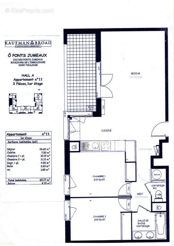 Appartement à TOULOUSE