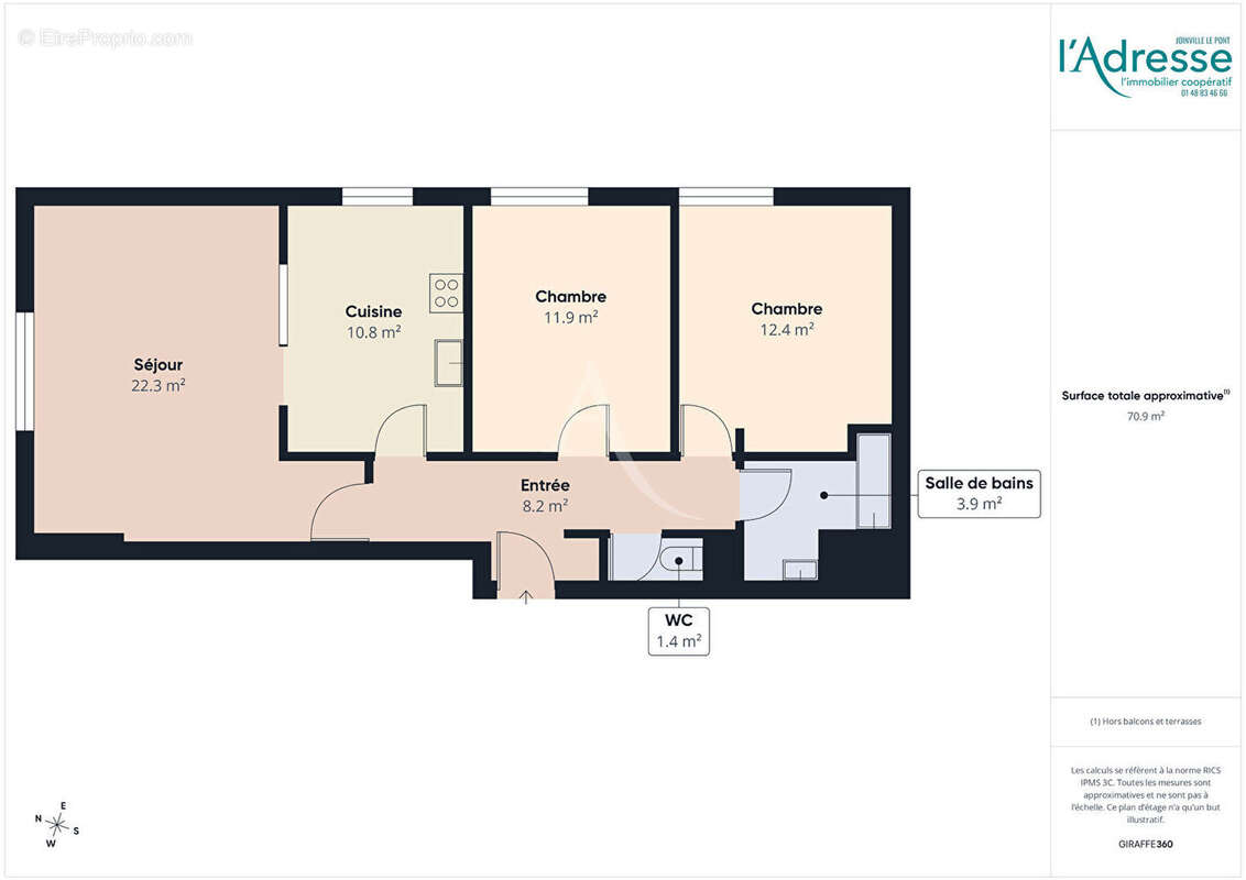 Appartement Alfortville 3 pièce(s) 71.40 m2 - photo 8