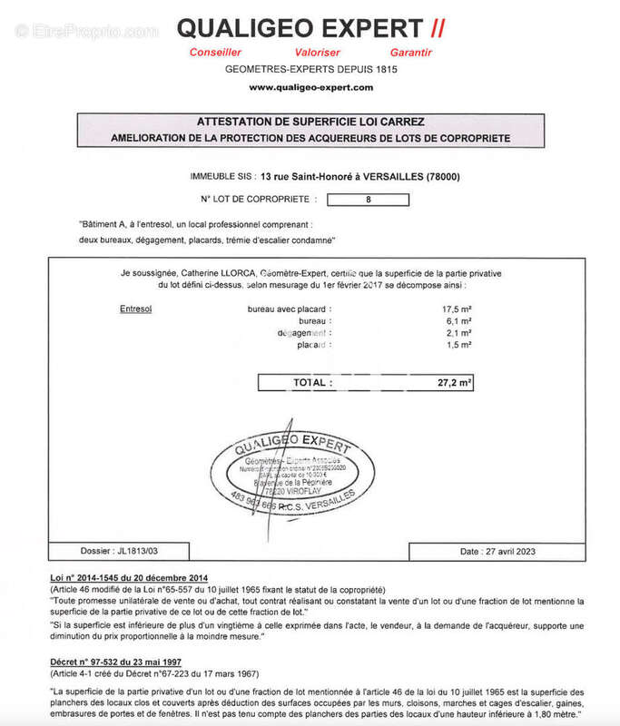 Appartement à VERSAILLES