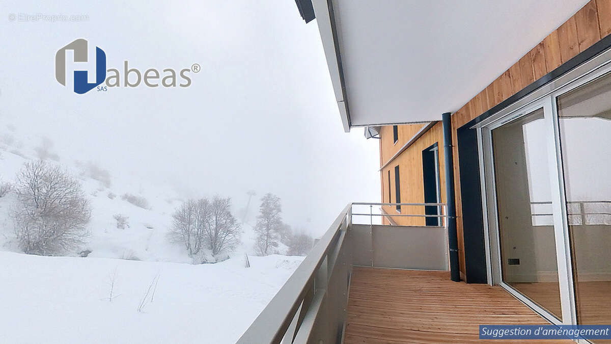 T3 avec 1 chambre plus 2 cabines , 64.83 m², Balcon 5,58m², Casier à Ski, cellier - photo 4