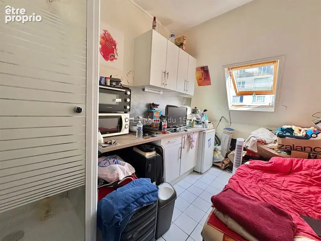 Mairie du xvème / studette vendue libre / kitchenette et douche / par ascenseur principal / ideal bureau ou pied a terre / - photo 3