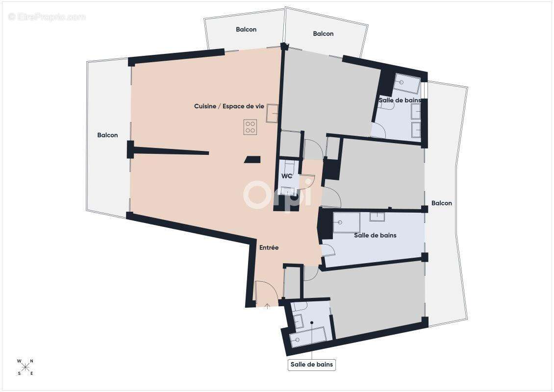 Cannes marina - renove - etage eleve - t4 traversant - orientation sud ouest nord - photo 18