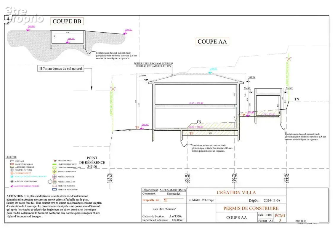 Terrain - PC Villa, piscine, Garage. Vue Mer, Proche Village - photo 15