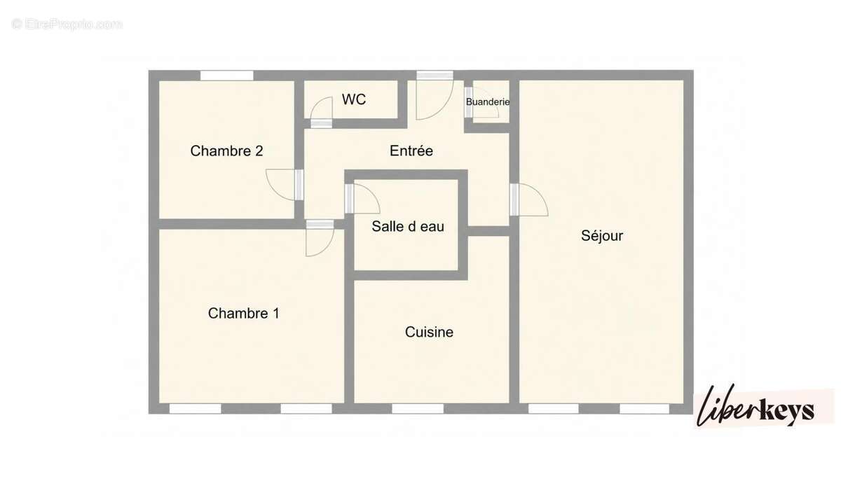 Appartement - 62 m² - T3 - Centre ville de Lesneven - photo 4