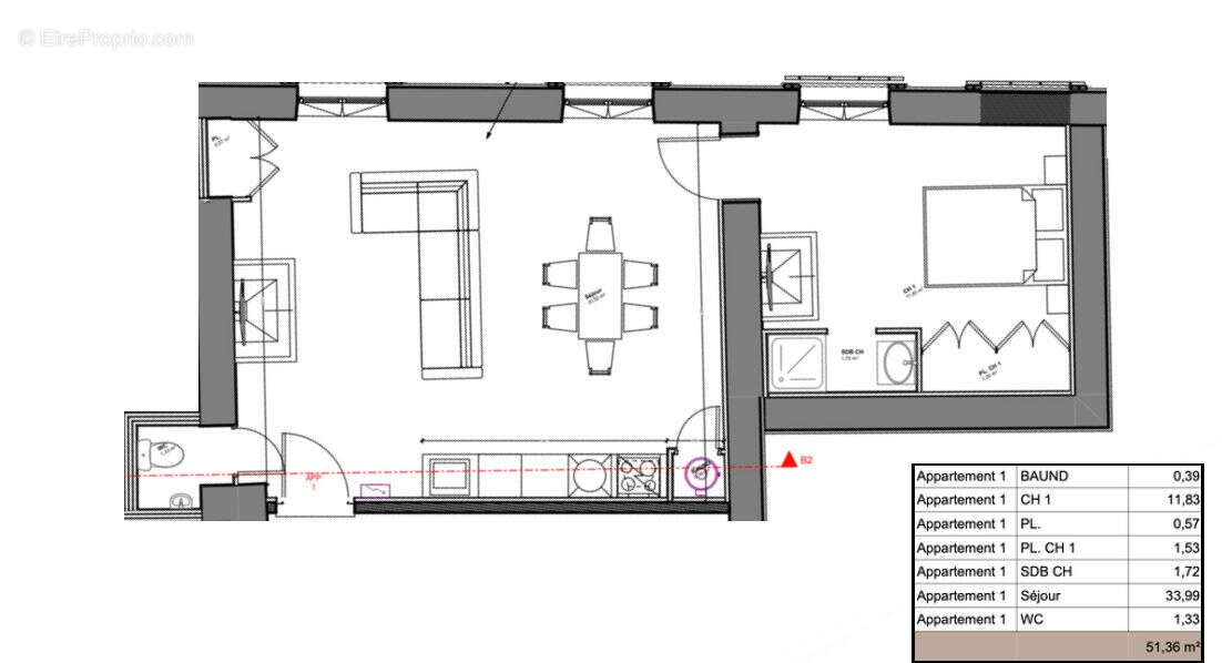 Appartement à LYON-2E