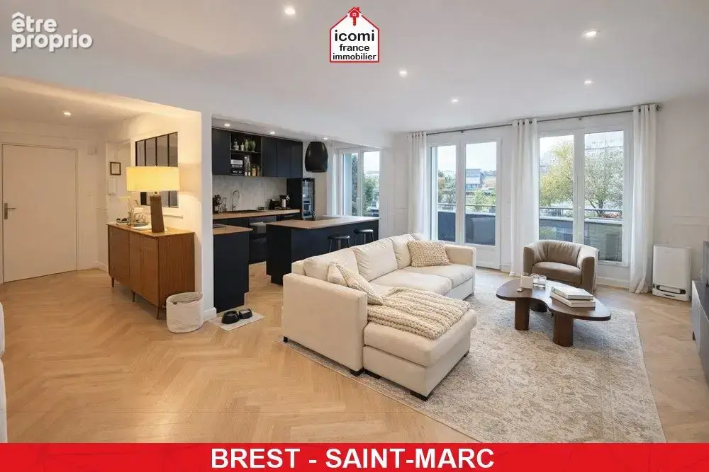 Finistere - brest (29200) - a vendre - appartement - t4 - 2 chambres - aucuns travaux - belle piece de vie - renovation 2024 - d - photo 2