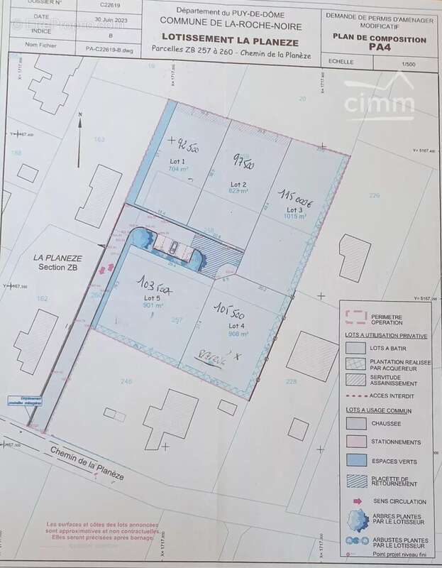 Terrain à LA ROCHE-NOIRE