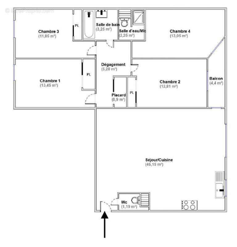 Appartement à LEVALLOIS-PERRET