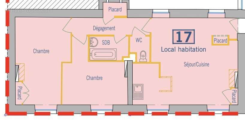 Appartement 61 m² à Oullins  - photo 2