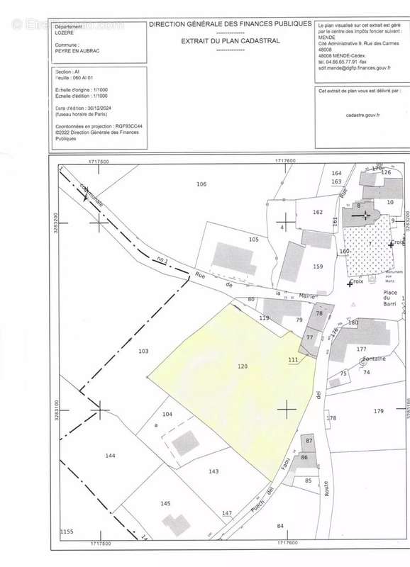 Terrain à FAU-DE-PEYRE