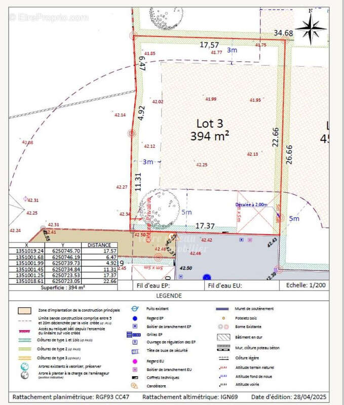Terrain à GRANDCHAMPS-DES-FONTAINES