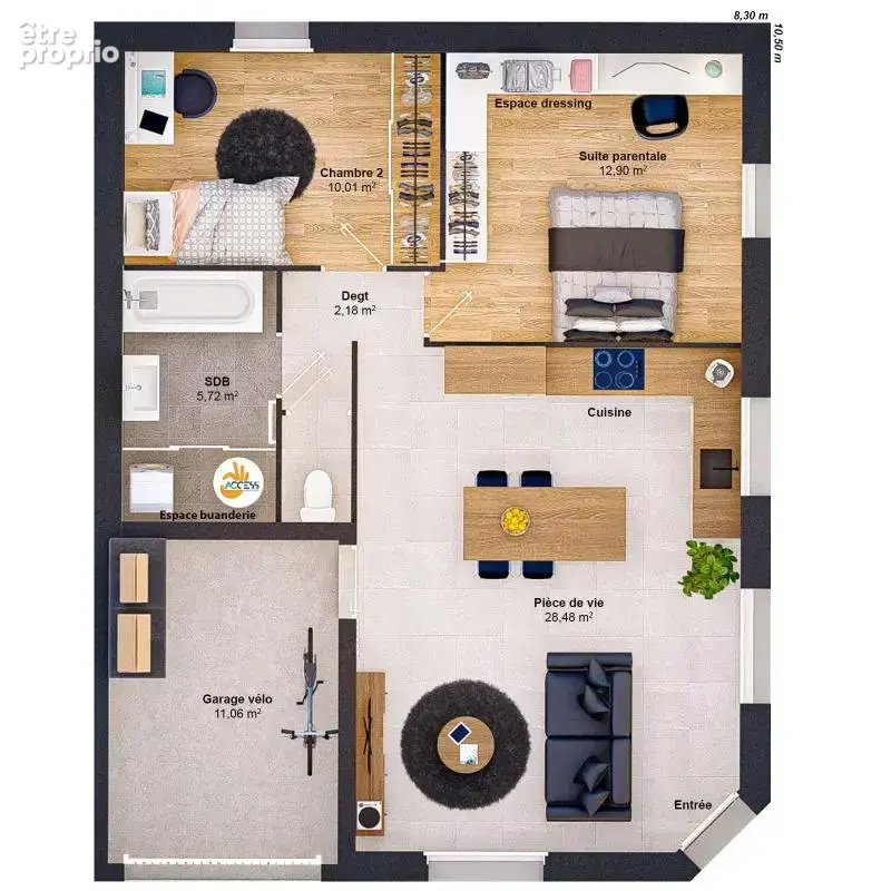 Maison 4 pièces 60 m2 - photo 5