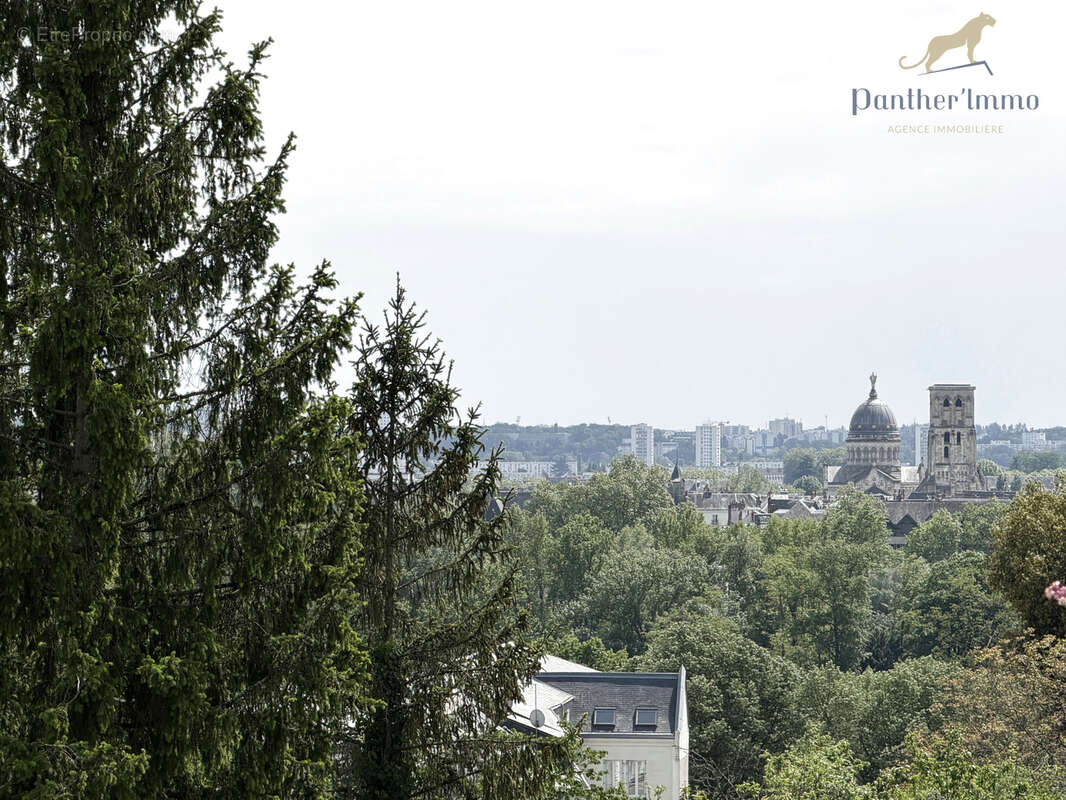 Appartement T2 vue sur Tours, 44m2, cave, parking, très calme. - photo 2