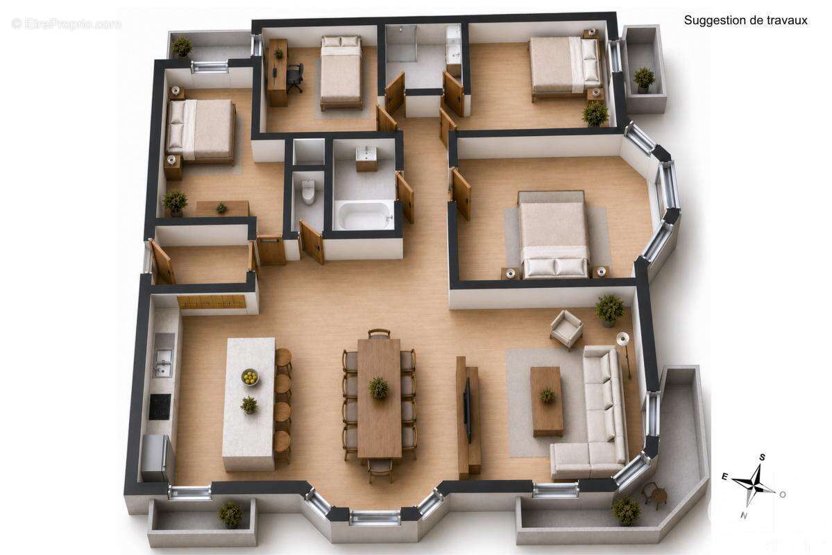 Appartement bourgeois à Annecy — 6 pièces et 4 balcons - photo 20