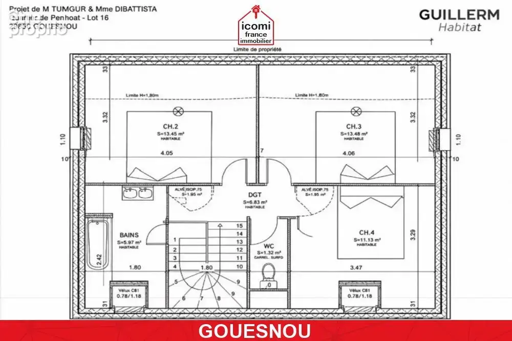 Finistere - gouesnou (29850) - a vendre - maison contemporaine de 2021 - piece de vie triple - 4 chambres - terrain 330m² - dpe  - photo 10
