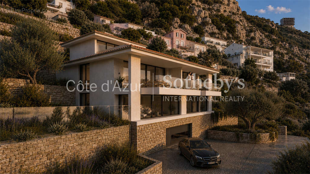 Roquebrune-Cap-Martin terrain constructible avec permis purgé deux villas contemporaines - photo 4