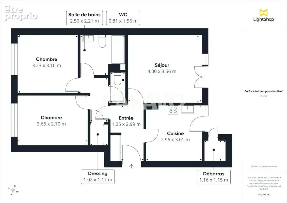 Vente Appartement 3 pièces de 60m² - 69140 Rillieux-la-Pape - photo 10
