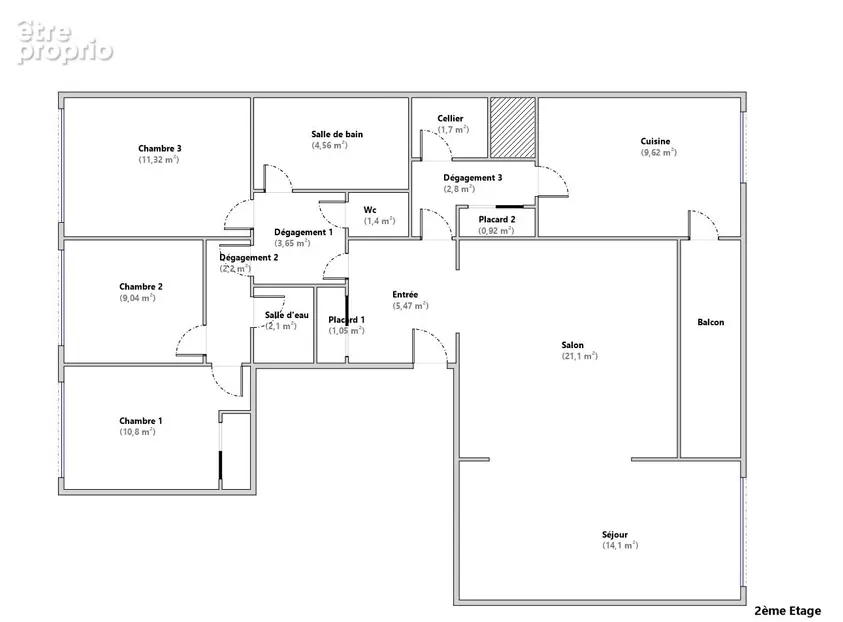 Exclusivité - Appartement familial de 101,83 m² Loi carrez  - Vue Seine exceptionnelle - Balcon - Piscine - Parking - Cave - photo 9