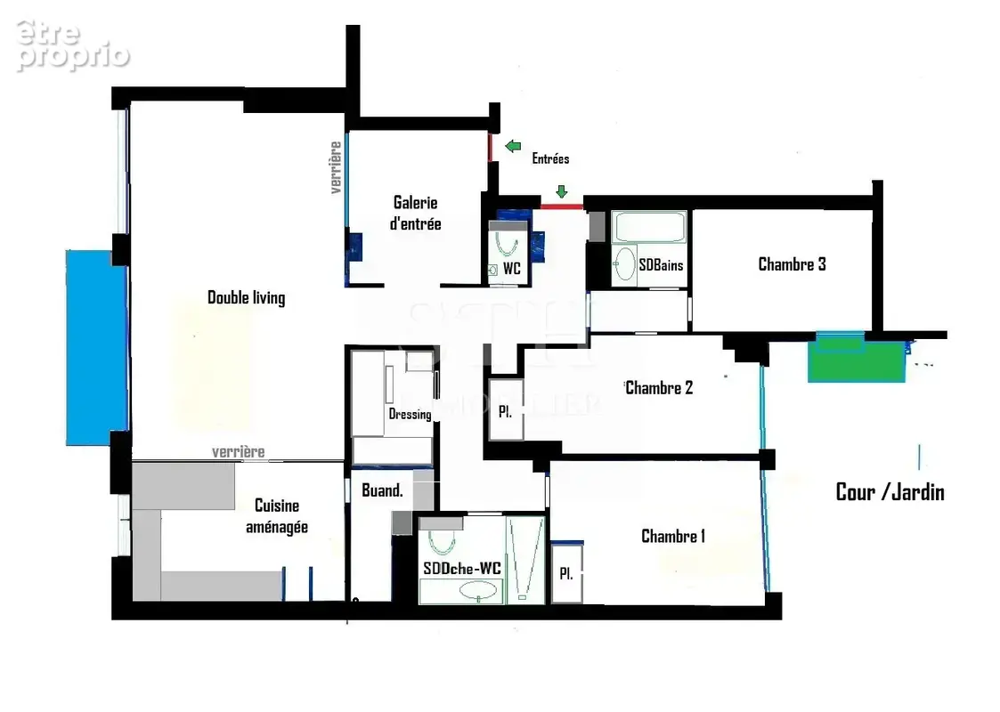 Appartement à PARIS-15E