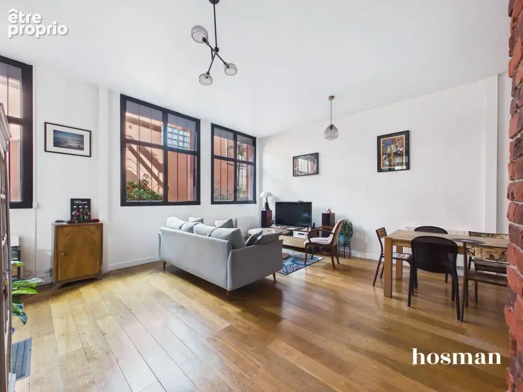 Esprit loft ! Appartement 4 pièces de 90 m² - Calme et lumineux - Rue Gaston Lauriau, Montreuil - photo 4