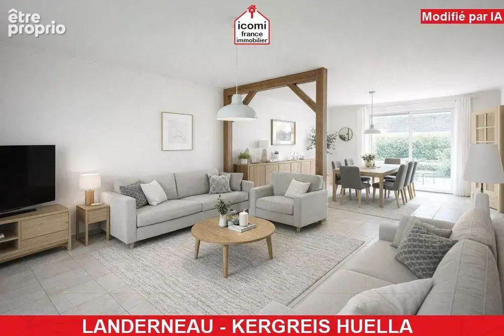 Finistere - landerneau (29800) - a vendre - maison t7 avec 4 chambres et salon sejour double en excellent etat et dpe c - calme  - photo 2