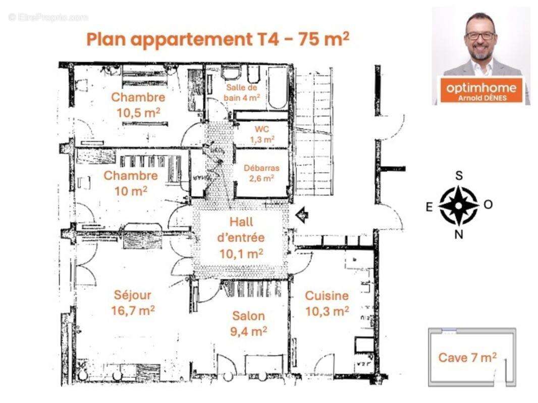 Appartement T3/T4 75 m2, DPE D, métro et marché Ste-Thérèse à 5 minutes - photo 13