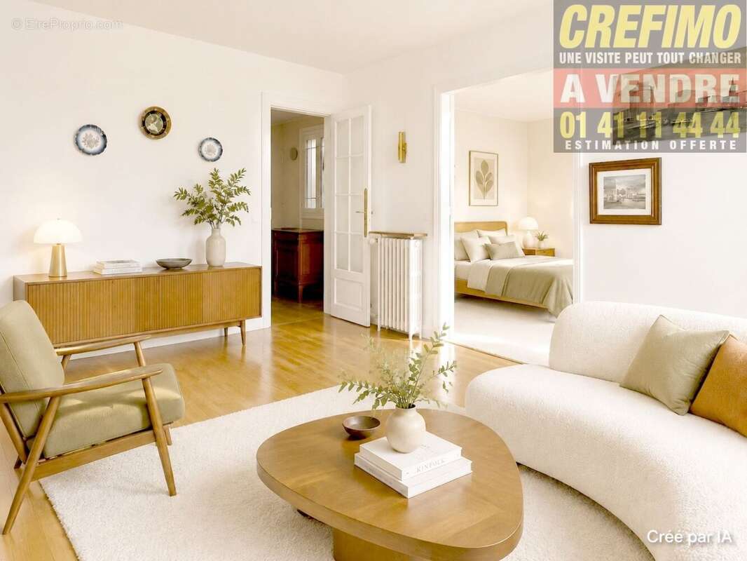 Appartement 2 pièces avec le charme de l'ancien à vendre à Asnières-sur-Seine - agence immobilière CREFIMO - photo 2